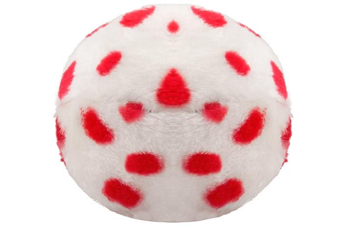 Measles plush doll back