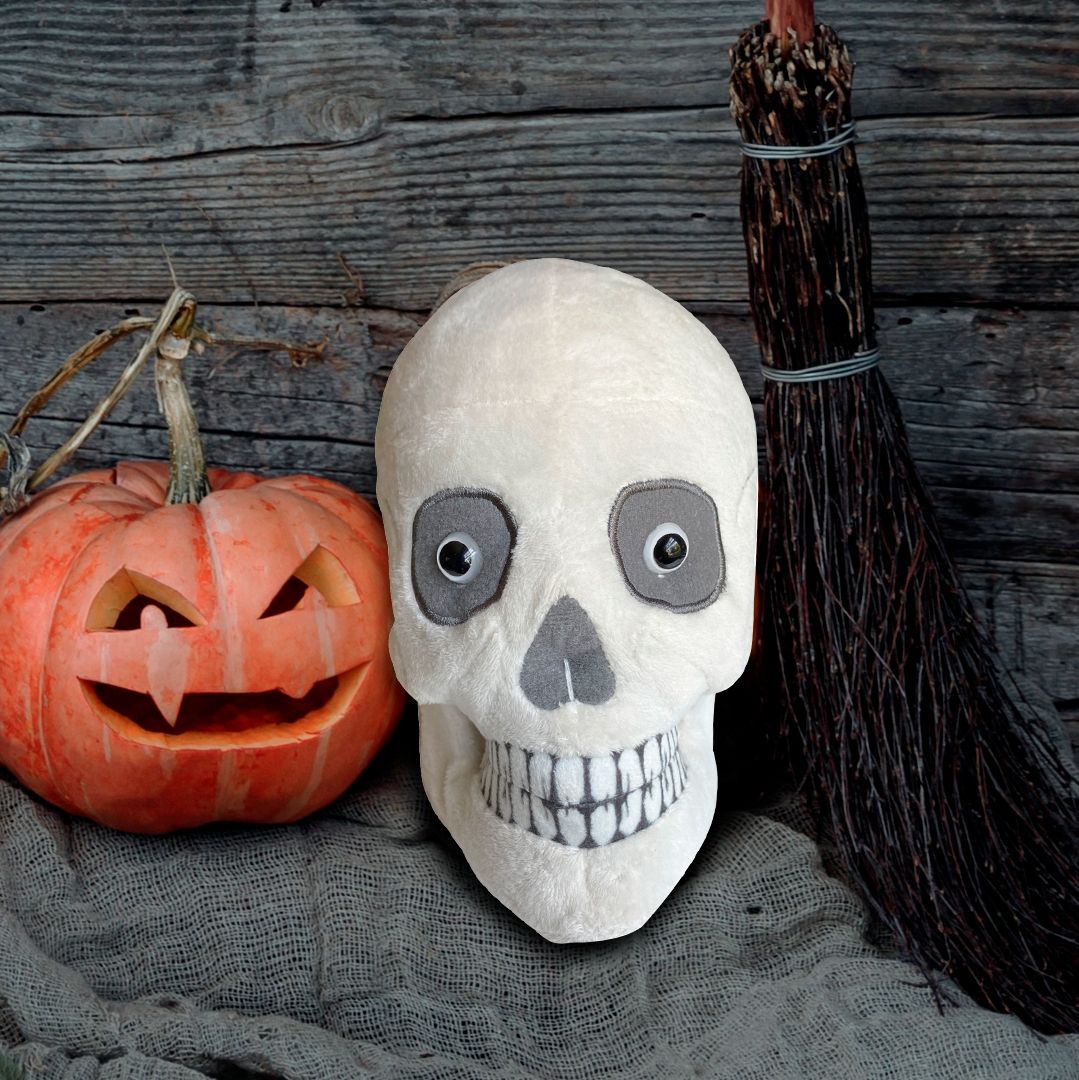 Skull plush spooky halloween