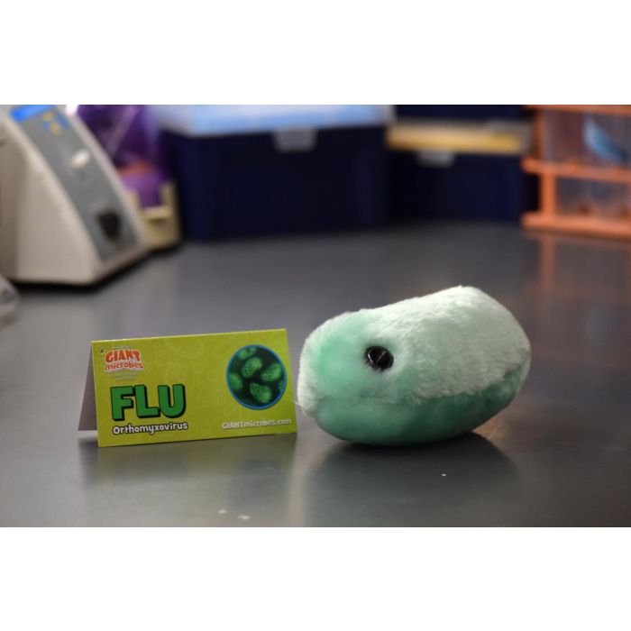 Flu plush on desk