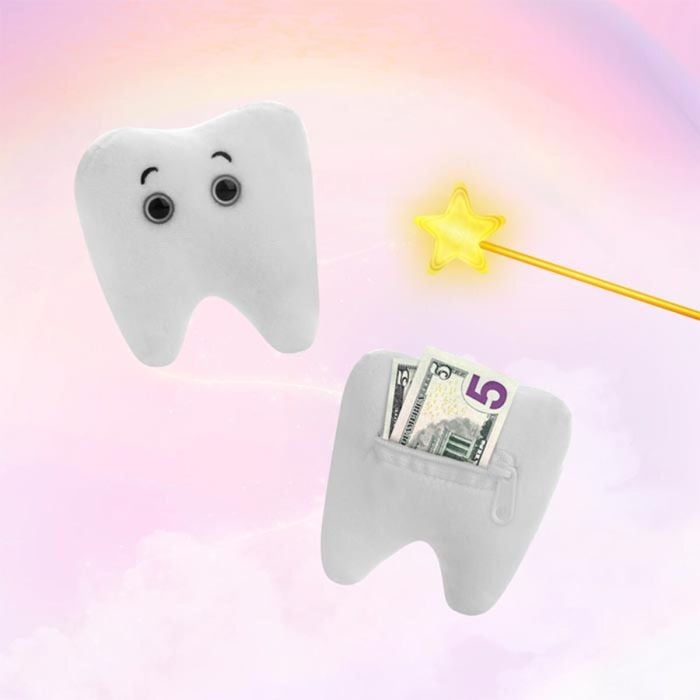 Tooth plush with fairy wand