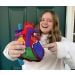 Heart model plush with woman
