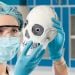 Skull plush with scientist