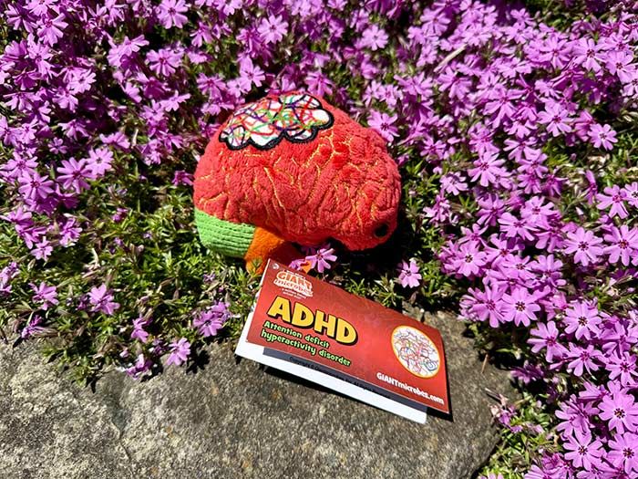ADHD plush with flowers