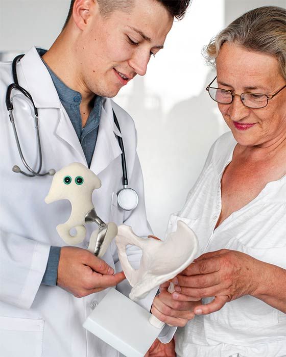 Hip Replacement with patient