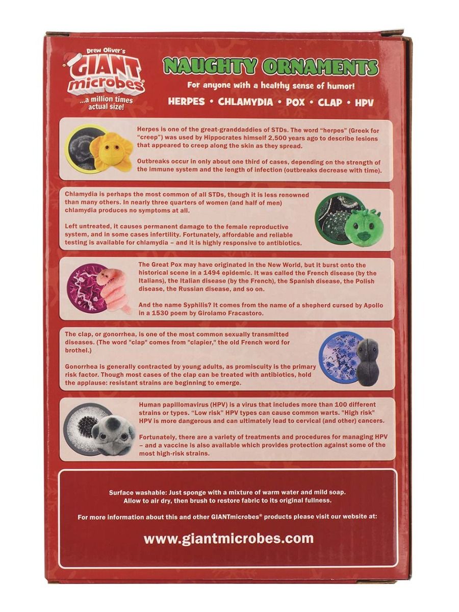 Naughty Ornaments box back
