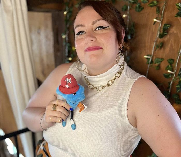 Serotonin plush with woman