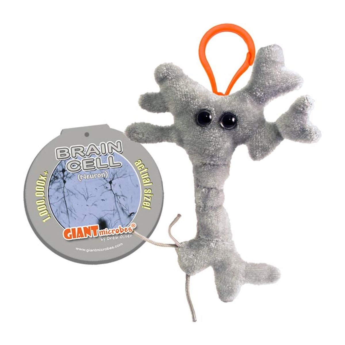 Brain Cell Key Chain Neuron Mini Plush GIANTmicrobes