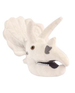 Triceratops skull dino plush angle