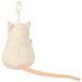 White Lab Mouse key chain back