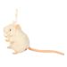 White Lab Mouse key chain side