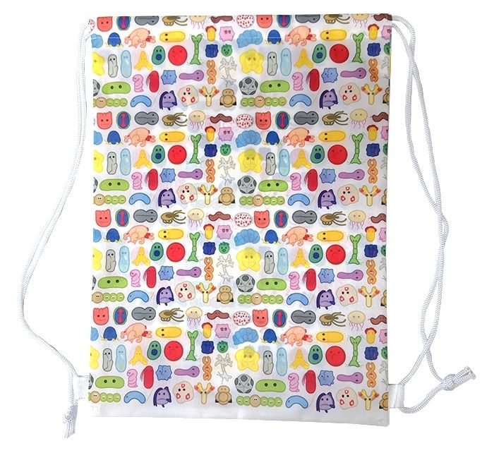 Microbes Art Drawstring backpack