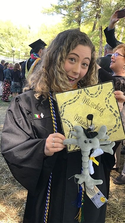 Graduation Brain with Diploma toss