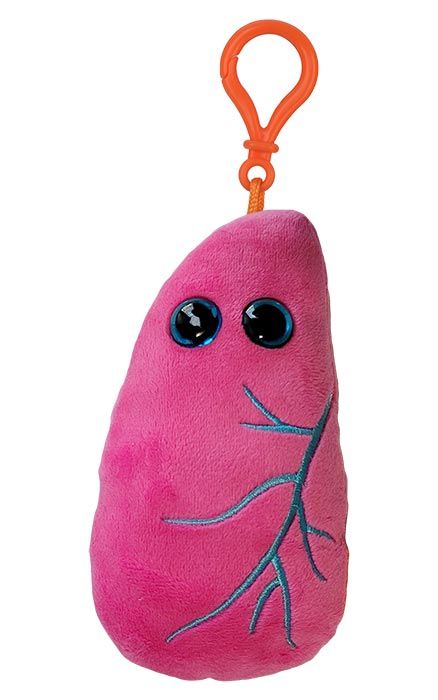 Lung pink key chain