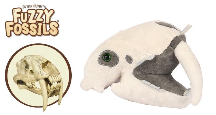 Smilodon skull plush cluster