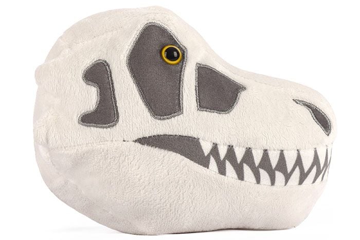 T. rex skull plush side