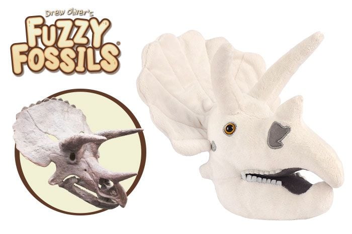 Triceratops skull plush cluster