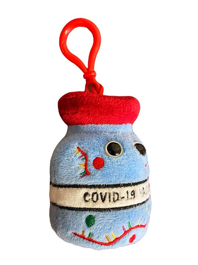 COVID Vaccine key chain side