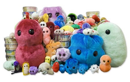 Giant Microbes Plush Toy Soft Original Gift Box Educational Biohazards Set of 5