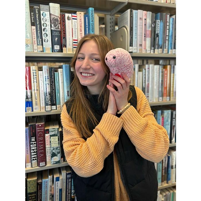 Brain in library