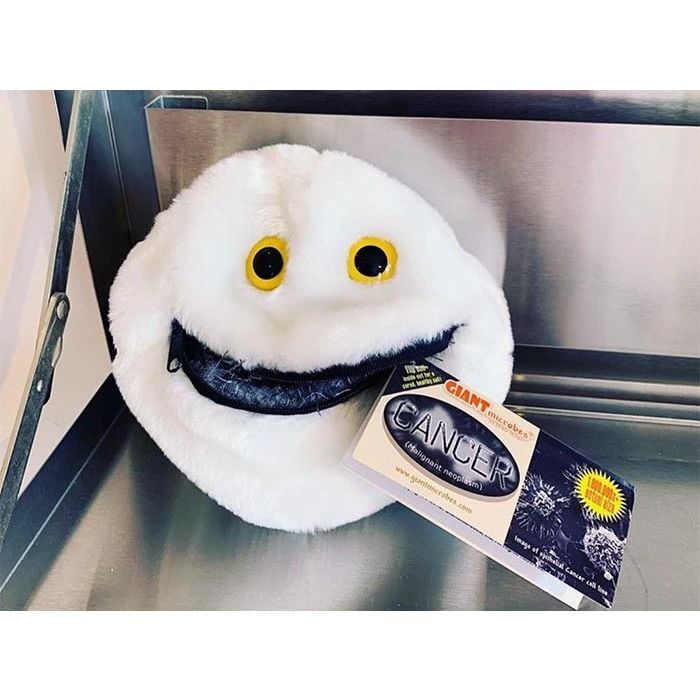 Cancer lab fan happy