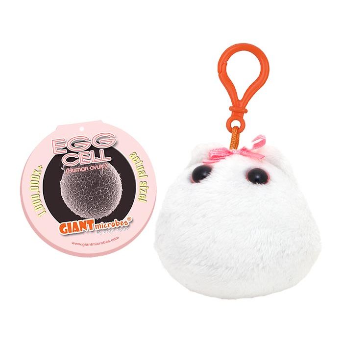 Egg Cell key chain with tag