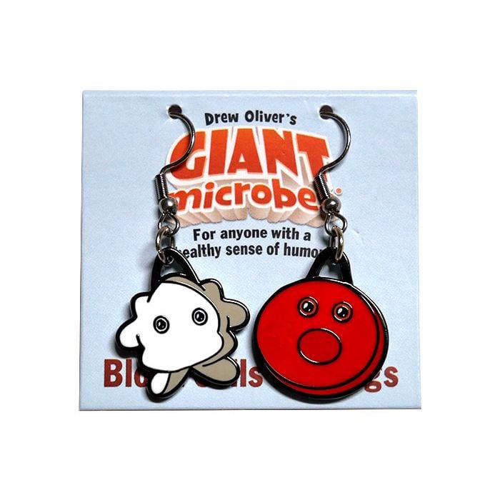 Blood Cells earrings packaging
