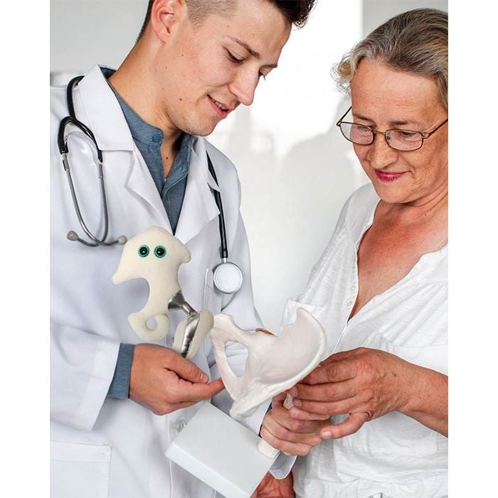 Hip Replacement plush with patient