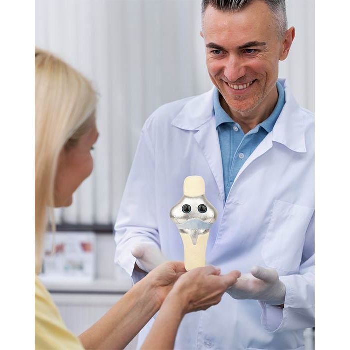 Knee Replacement with patient