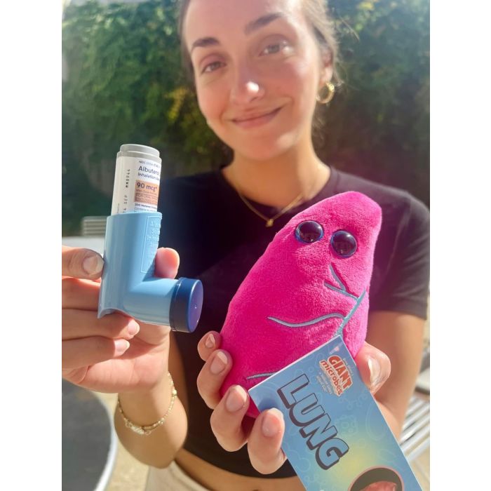 Lung with asthma inhaler Lung with asthma inhaler