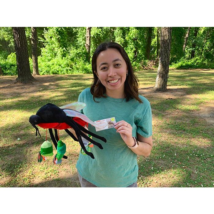 Mosquito XL with tags and girl