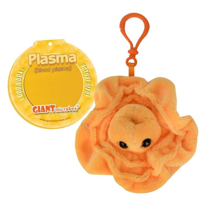 Plasma plush key chain tag