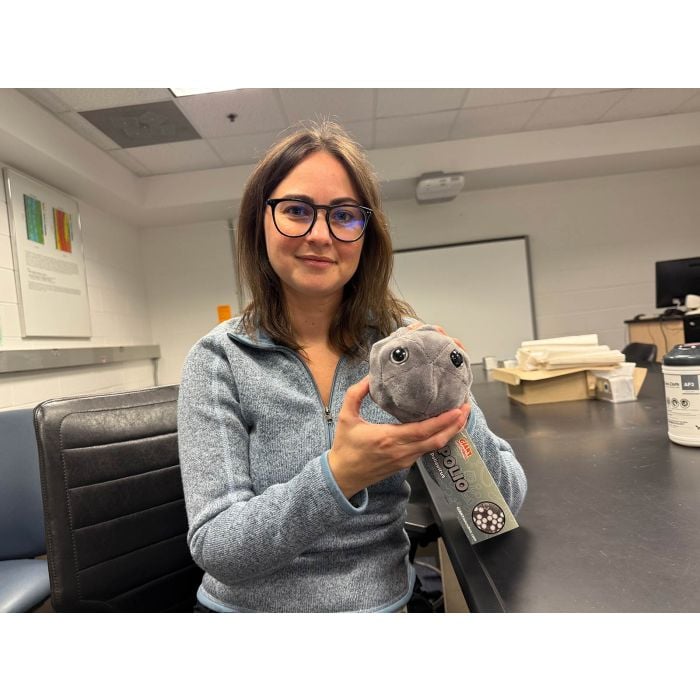 Polio with model in class