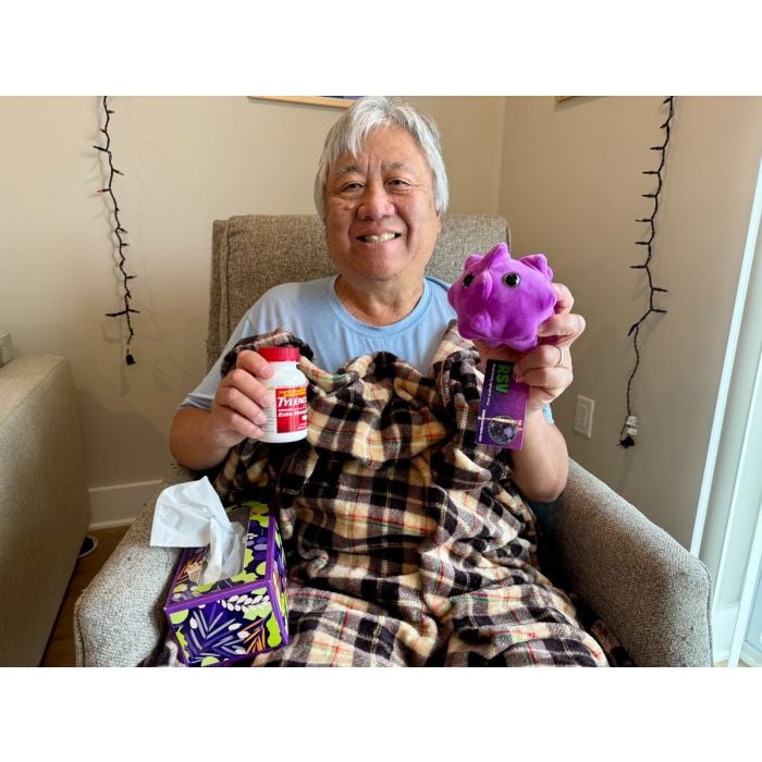 Sick person with RSV plush