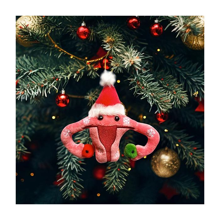 Uterus ornament in tree