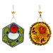 Animal and Plant Cell earrings close