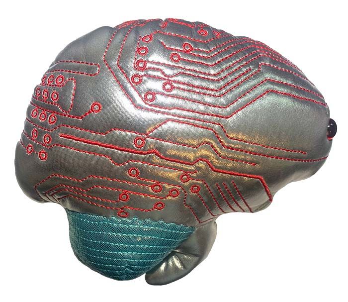 AI Brain plush side right