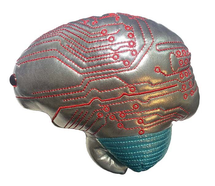 AI Brain plush side left