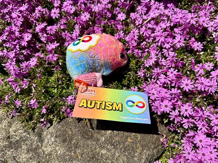 Autism plush with flowers
