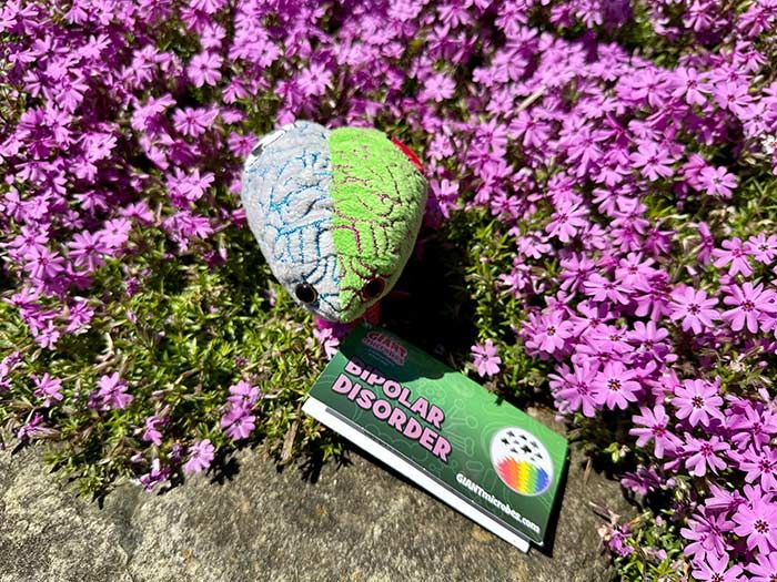 Bipolar plush with flowers
