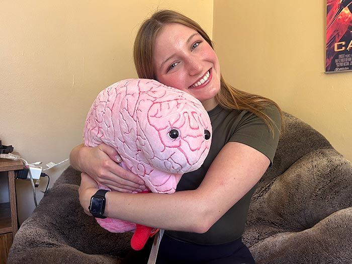 Brain gigantic plush hug