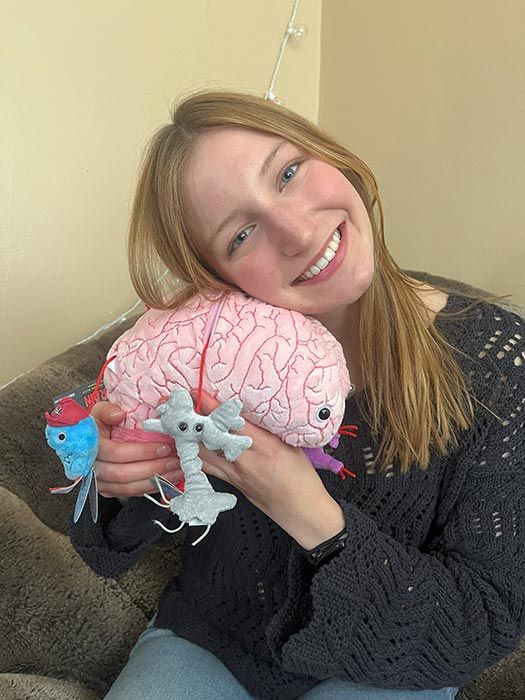 Deluxe Brain close up happy