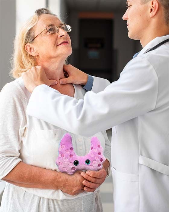 Hashimoto's plush with patient 2