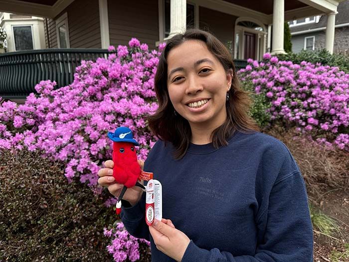 Testosterone plush with model