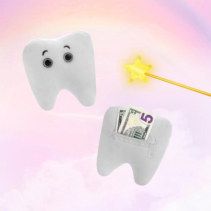 Tooth plush fairy wand