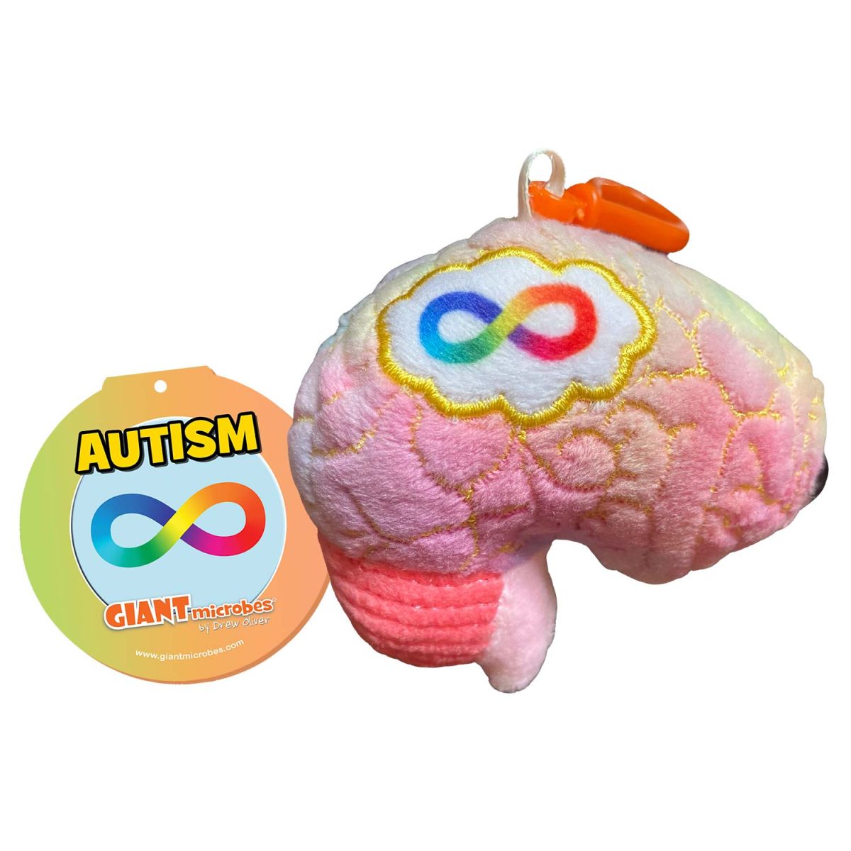 Autism Key Chain Neurodiversity Brain Plush GIANTmicrobes