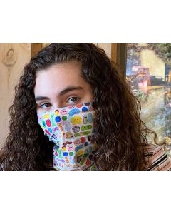 Microbes Art Face Covering angle