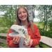 Allosaurus plush in hand