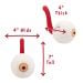 Eye plush dimensions