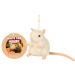 White Mouse key chain tag