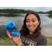 Waterbear plush at lake